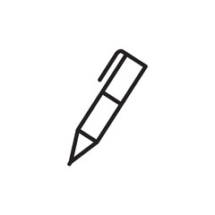 pencil icon vector logo template in trendy flat style, writing icon