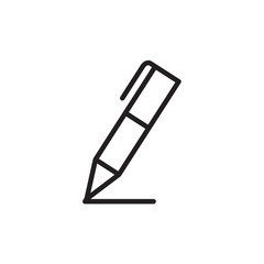 pencil icon vector logo template in trendy flat style, writing icon