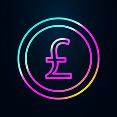 franc coin in nolan style icon. Simple thin line, outline vector of finance and chart icons for ui and ux, website or mobile application