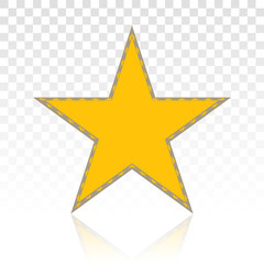 Gold star shape or favorite icons. flat icon for apps and websites