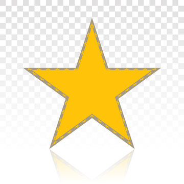 Gold star shape or favorite icons. flat icon for apps and websites