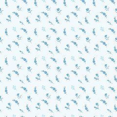 Seamless floral pattern. Background in small flowers for textiles, fabrics, cotton fabric, covers, wallpaper, print, gift wrapping, postcard, scrapbooking 