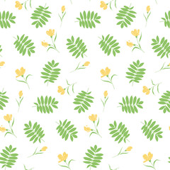 Fototapeta premium Seamless floral pattern. Background in small flowers for textiles, fabrics, cotton fabric, covers, wallpaper, print, gift wrapping, postcard, scrapbooking.