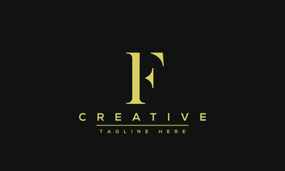 Modern unique creative alphabet  letter F logo design, Minimalist F monogram initial based vector icon.