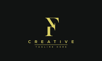 Modern unique creative alphabet  letter F logo design, Minimalist F monogram initial based vector icon.
