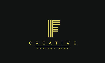 Modern unique creative alphabet  letter F logo design, Minimalist F monogram initial based vector icon.