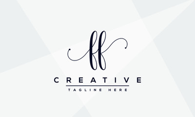 Modern unique creative alphabet  letter F logo design, Minimalist F monogram initial based vector icon.