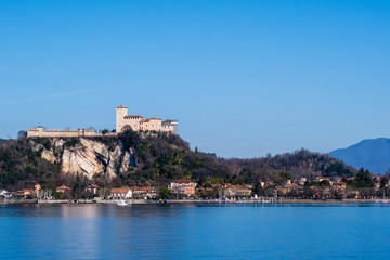 Obraz premium Rocca di Angera. Lake Maggiore, Italy.
