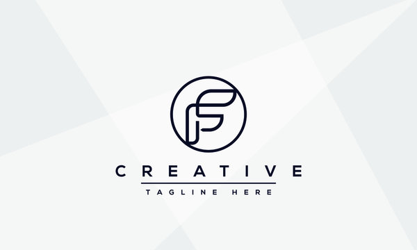 Modern unique creative alphabet  letter F logo design, Minimalist F monogram initial based vector icon.