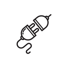 plug icon, electric plug icon vector logo template in trendy flat style
