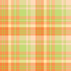 Seamless pattern in great light and dark orange and green colors for plaid, fabric, textile, clothes, tablecloth and other things. Vector image.
