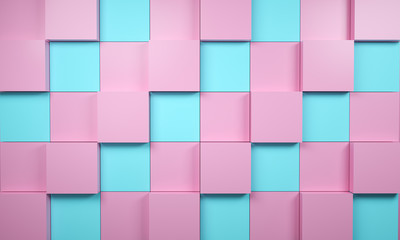 Creative drawing of 3D simulation scene color product exhibition stand