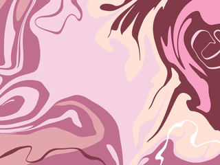 Abstract vector background with elegant organic shapes. Marble texture in pink and purple palette