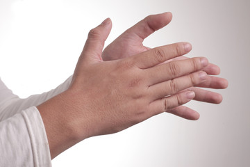 Happy Young Man Clapping Hands