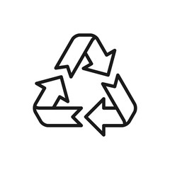recycle vector icon, flat design best recycle icon