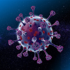 Corona Pandemie Virus 3d-Illustration