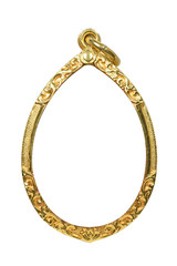 Golden Buddha frame isolated