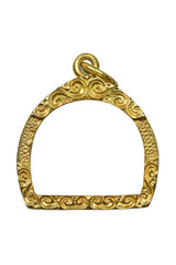 Golden Buddha frame isolated