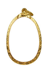 Golden Buddha frame isolated