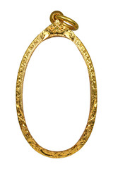 Fototapeta premium Golden Buddha frame isolated