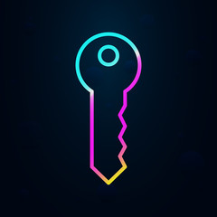 key in nolan style icon. Simple thin line, outline vector of hotel icons for ui and ux, website or mobile application