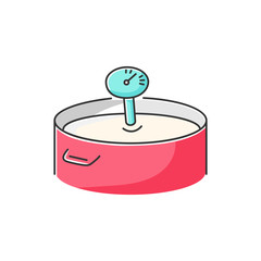 Fermentation RGB color icon. Cheesemaking process, dairy product manufacturing method. Cheese production technique, caseiculture. Isolated vector illustration