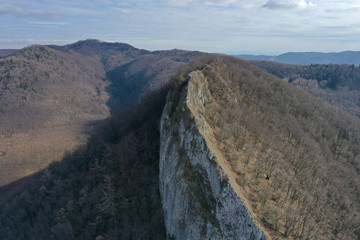 Aerial view of Sivec mountain in Slovakia