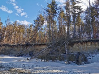 Damage from high water level at the Baltic Sea