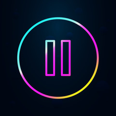 pause sign in nolan style icon. Simple thin line, outline vector of Music icons for ui and ux, website or mobile application