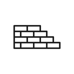 wall icon in trendy flat design