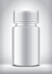 Bottle on background. Glossy version. 