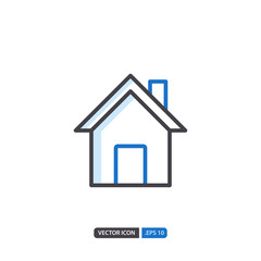 house icon in isolated on white background. for your web site design, logo, app, UI. Vector graphics illustration and editable stroke. EPS 10.