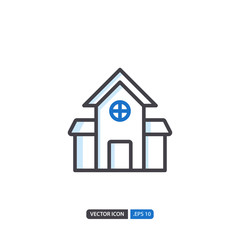 house icon in isolated on white background. for your web site design, logo, app, UI. Vector graphics illustration and editable stroke. EPS 10.