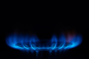 Close up shot of stove gas