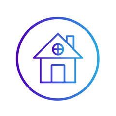 house icon in isolated on white background. for your web site design, logo, app, UI. Vector graphics illustration and editable stroke. EPS 10.