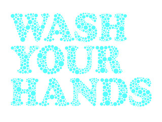 Wash your hands. Keep healthy and help others. Quarantine precaution to stay safe from Coronavirus 2019-nCov Virus. Drawing illustration. Corona global problem spread viral. Cartoon comic style