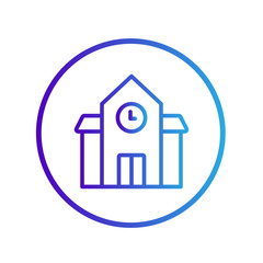 train station icon in isolated on white background. for your web site design, logo, app, UI. Vector graphics illustration and editable stroke. EPS 10.