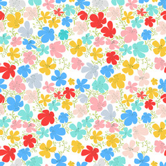Spring flowers pattern