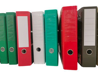 Row of paper folders