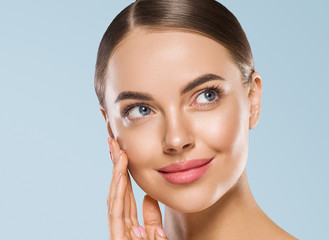 Beautiful woman face skin care healthy beautyskin eyes