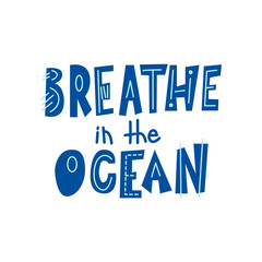 Hand drawn lettering quote. Isolated phrase on white background. Vacation summer typography poster. Vector illustration