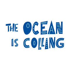 Hand drawn lettering quote. Isolated phrase on white background. Vacation summer typography poster. Vector illustration