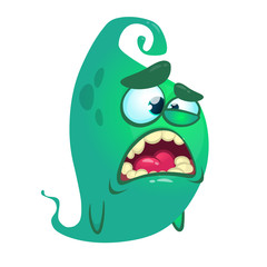 Funny cartoon monster. Vector Halloween illustration.