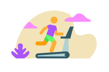 active, athlete, athletic, beautiful, body, character, design, equipment, exercise, female, fitness, girl, gym, health, healthy, icon, illustration, indoor, isolated, lifestyle, marathon, person, run,