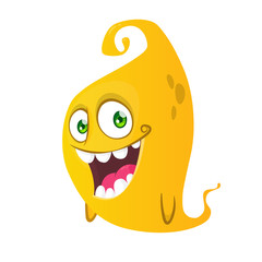 Funny cartoon monster. Vector Halloween illustration.