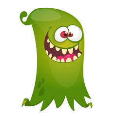 Funny cartoon monster. Vector Halloween illustration.