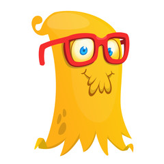 Funny cartoon monster. Vector Halloween illustration.