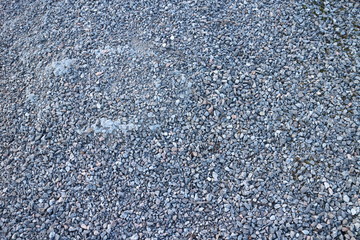 gray and brown granite gravel close-up