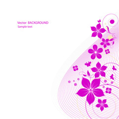 abstract floral background with flowers