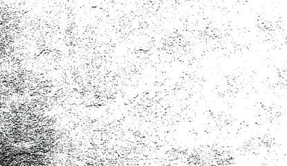 Abstract vector noise. Small particles of debris and dust. Distressed uneven background. Grunge texture overlay with rough and fine grains isolated on white background. Vector illustration. EPS10.